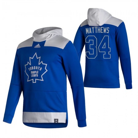 Herren Eishockey Toronto Maple Leafs Auston Matthews 34 2020-21 Reverse Retro Pullover Hooded Sweatshirt